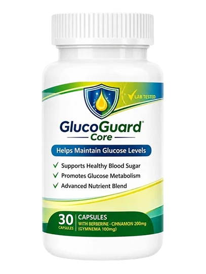 GlucoGuard Core blood sugar capsules — 30 capsules with Berberine, Cinnamon and Gymnema